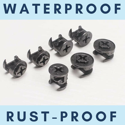 Party Animals Cam Locks Furniture Eccentric Wheels 20Pcs 12x11mm Black