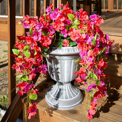 Ivydale Artificial Hibiscus Hanging Flowers UV Resistant Outdoor 2pcs Fuchsia