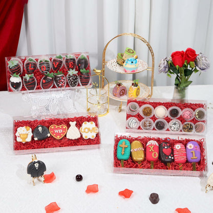 RomanticBaking 20PCS Clear Cookie Boxes 12x5x2in Easter Treat Bakery Gift Box