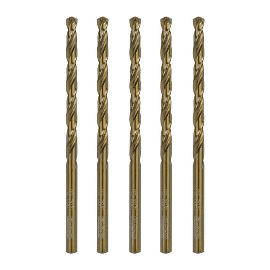 Sabre Tools 5/32” Cobalt Drill Bit Set 5pcs M35 Split Point Steel Metal Cast