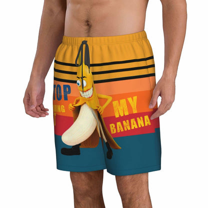 SolAzul Men's Swimming Trunks Funny Beach Board Shorts Quick Dry Large