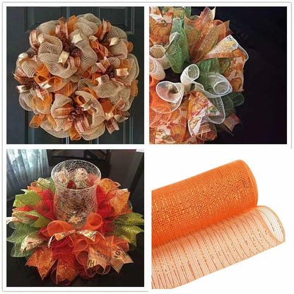 JStnana Light Champagne Deco Mesh Ribbon 10" 30ft Wreath Craft Supplies