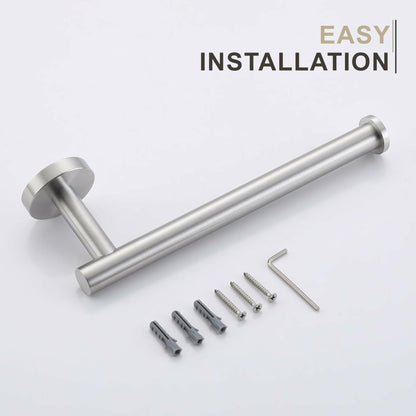 TASTOS Hand Towel Holder Brushed Gold Stainless Steel Wall Mounted 9in