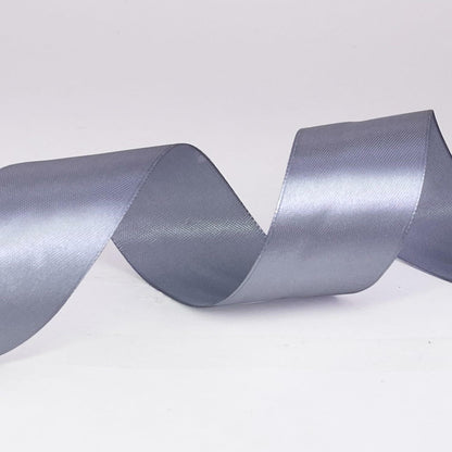 MEYIART 25 Yards 1.5" Silver Gray Satin Ribbon Wedding Gift Wrap Bows