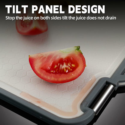 AOWBCGD Titanium Double Sided Stainless Steel Cutting Board 14x9.8