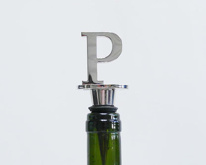Lutong Letter Gift Set Key Ring Bottle Stopper Silver 2pc