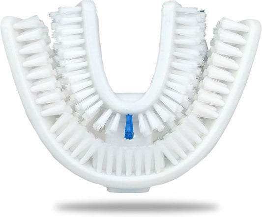 VWHITE U Shaped Replacement Head Ultrasonic Toothbrush White Adult Soft Silicone