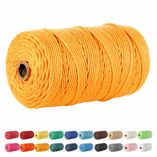 POZEAN 3mm Macrame Cord 220 Yards 100% Cotton Rose Red Cotton Yarn