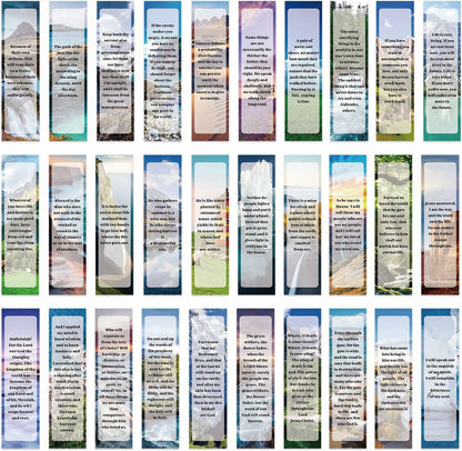 SUZLFTDZSW Christian Bible Verse Bookmarks Religious Inspirational 30pcs