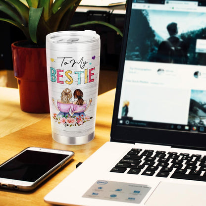 Pawzity Friendship Gift for Women Best Friend BFF 20oz Stainless Steel Tumbler