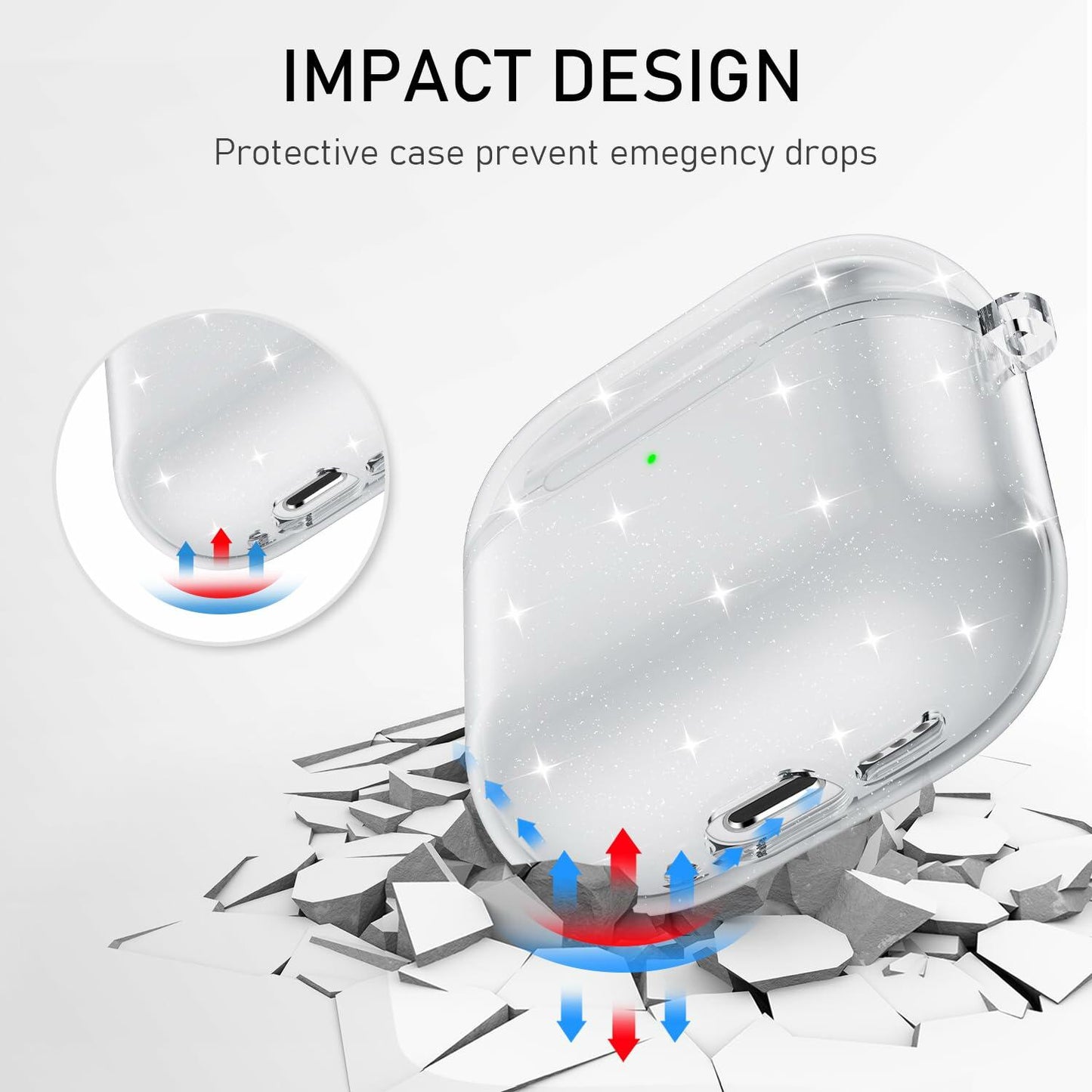 Maxjoy Silicone Case with Cleaner Kit & Keychain for Apple Airpods 4th Gen
