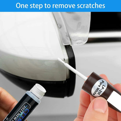 White Touch Up Paint Car Scratch Repair Pen 2-in-1 Quick & Easy 0.4 fl oz