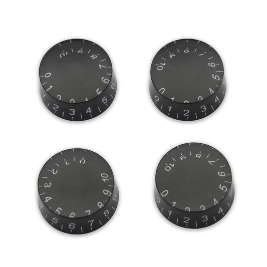 SAPHUE 4PCS Speed Control Knobs Electric Guitar Tone Volume Black