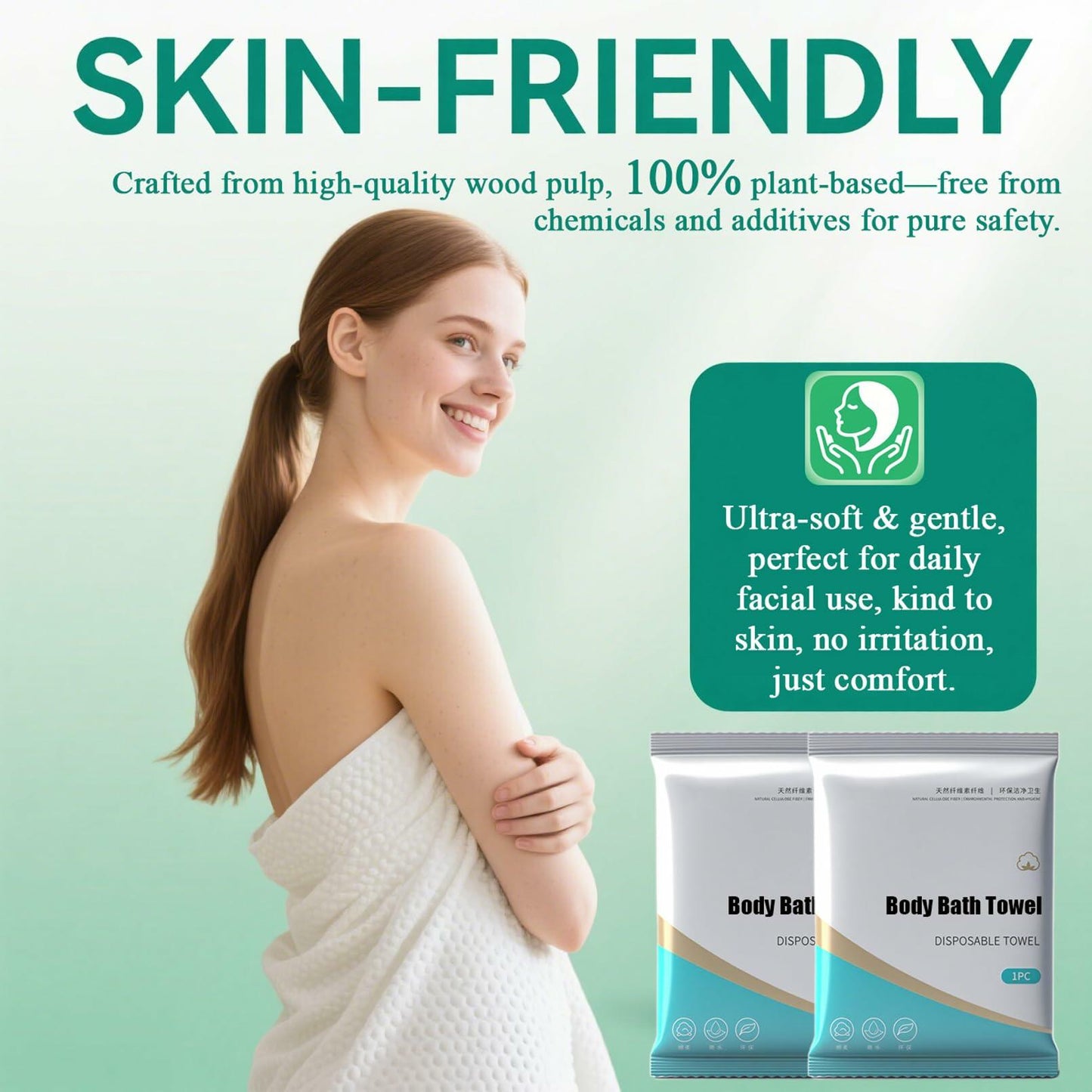 Generic Disposable Bath Towels 10 Pack Large 27.5x55 White