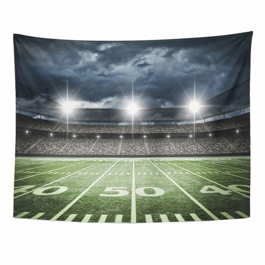 Emvency Football Stadium Tapestry Wall Hanging 60x80 Inches Polyester