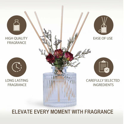 UCC Reed Diffuser Set 3.38oz Pure Orange Scented Glass Home Fragrance