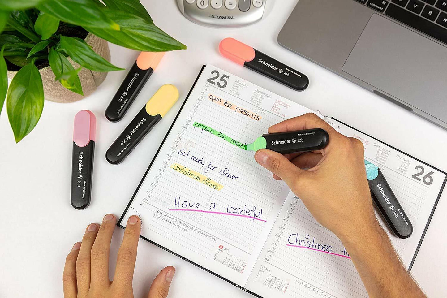 Schneider Highlighter Textmarker Job Pastell Set 6 Stück 50-115097
