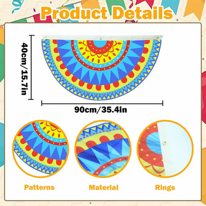 WUEURU Fiesta Decorations Cinco De Mayo Centerpiece Rainbow Mexican 15Pcs
