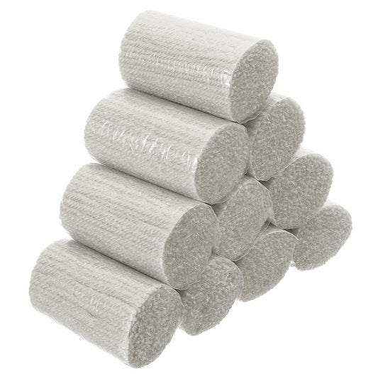 PATIKIL 10 Rolls Latch Hook Yarn Precut Rug Kit Light Grey