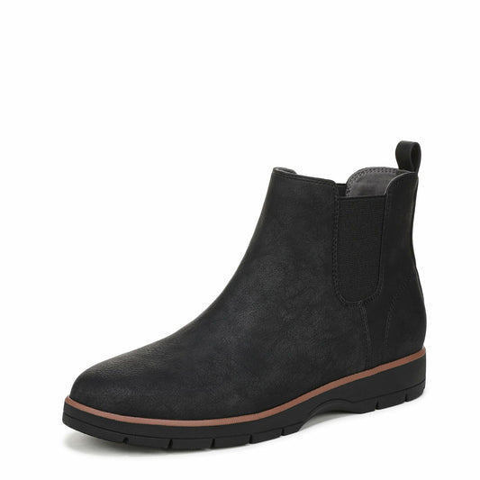 Dr. Scholl's Women's Northbound Ankle Boot Black Smooth Size 8 W