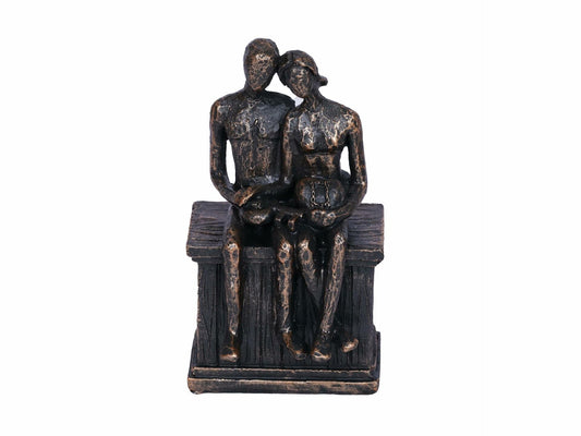 PUHOZN Iron Swing Couple Sculpture Wedding Love Statue Copper Classic Size