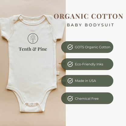 Little Firecracker Organic Cotton Short Sleeve Baby Bodysuit