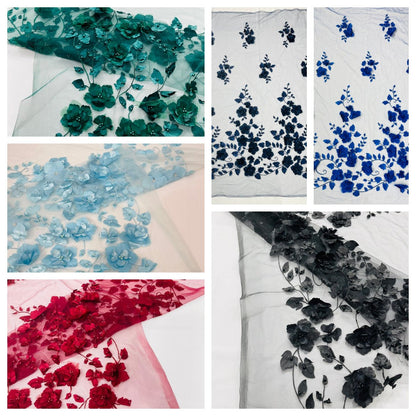 Orquidia 3d floral design lace 54" Wide| New Creations Fabric & Foam Inc.