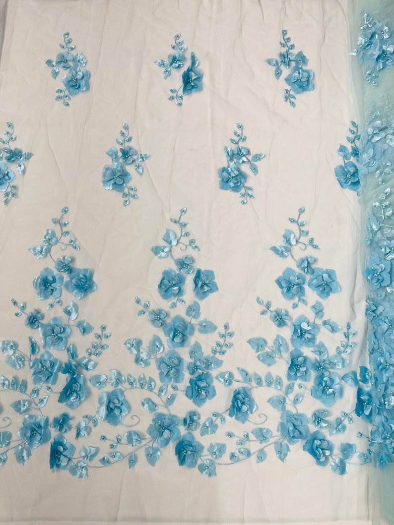 Orquidia 3d floral design lace 54" Wide| New Creations Fabric & Foam Inc.
