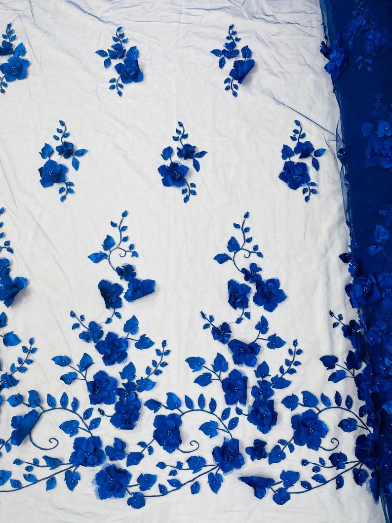 Orquidia 3d floral design lace 54" Wide| New Creations Fabric & Foam Inc.
