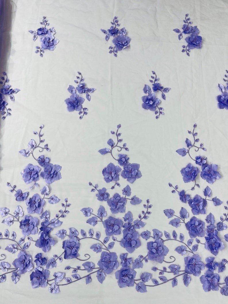 Orquidia 3d floral design lace 54" Wide| New Creations Fabric & Foam Inc.