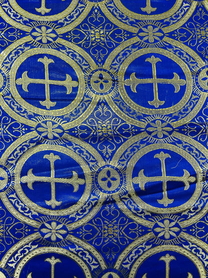 Religious Cross Jacquard Satin 58" Wide| New Creations Fabric & Foam Inc.