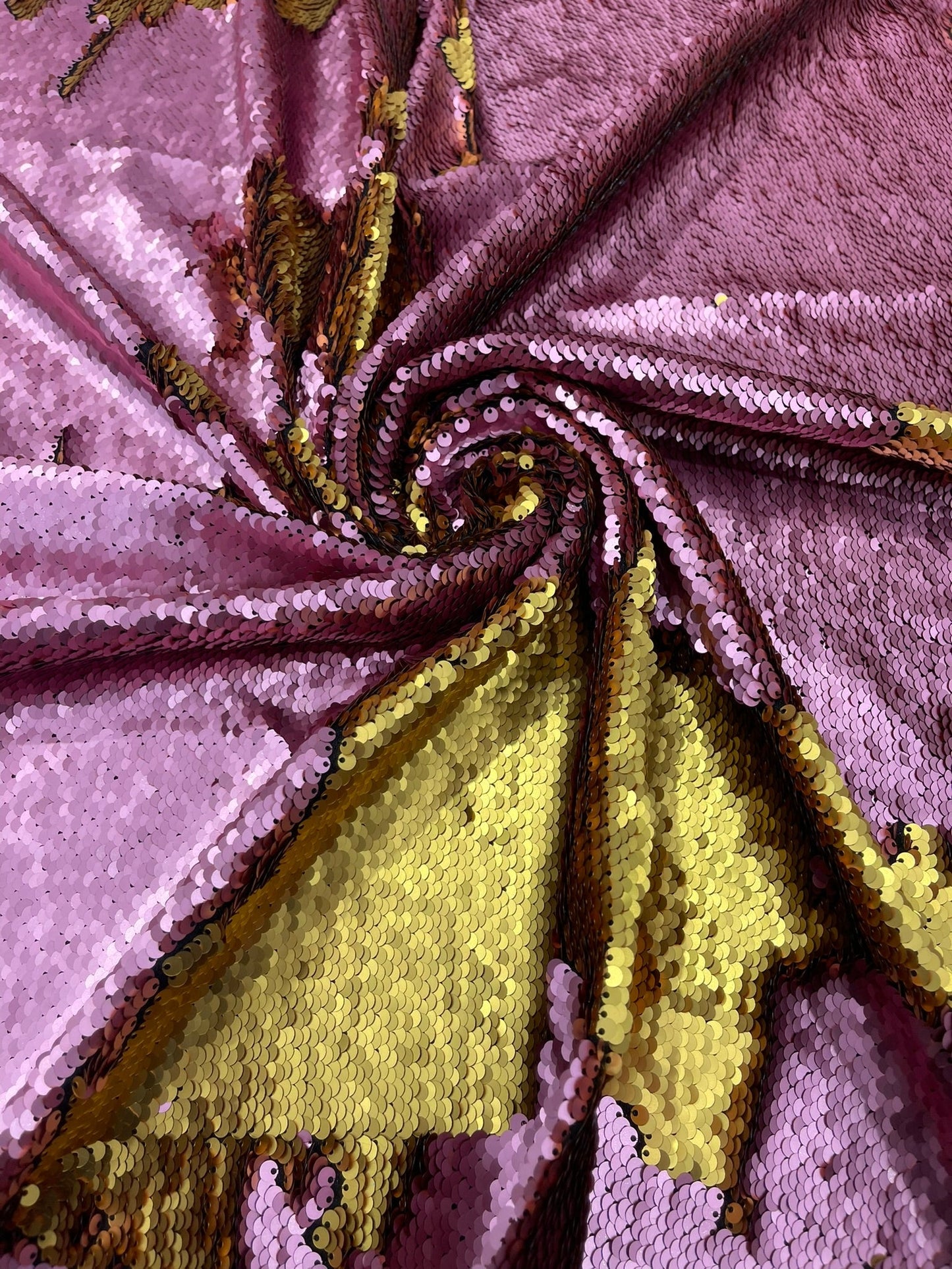 Reversible Color Changing Sequin Fabric| 54" Wide| Stretch Polyester Spandex.