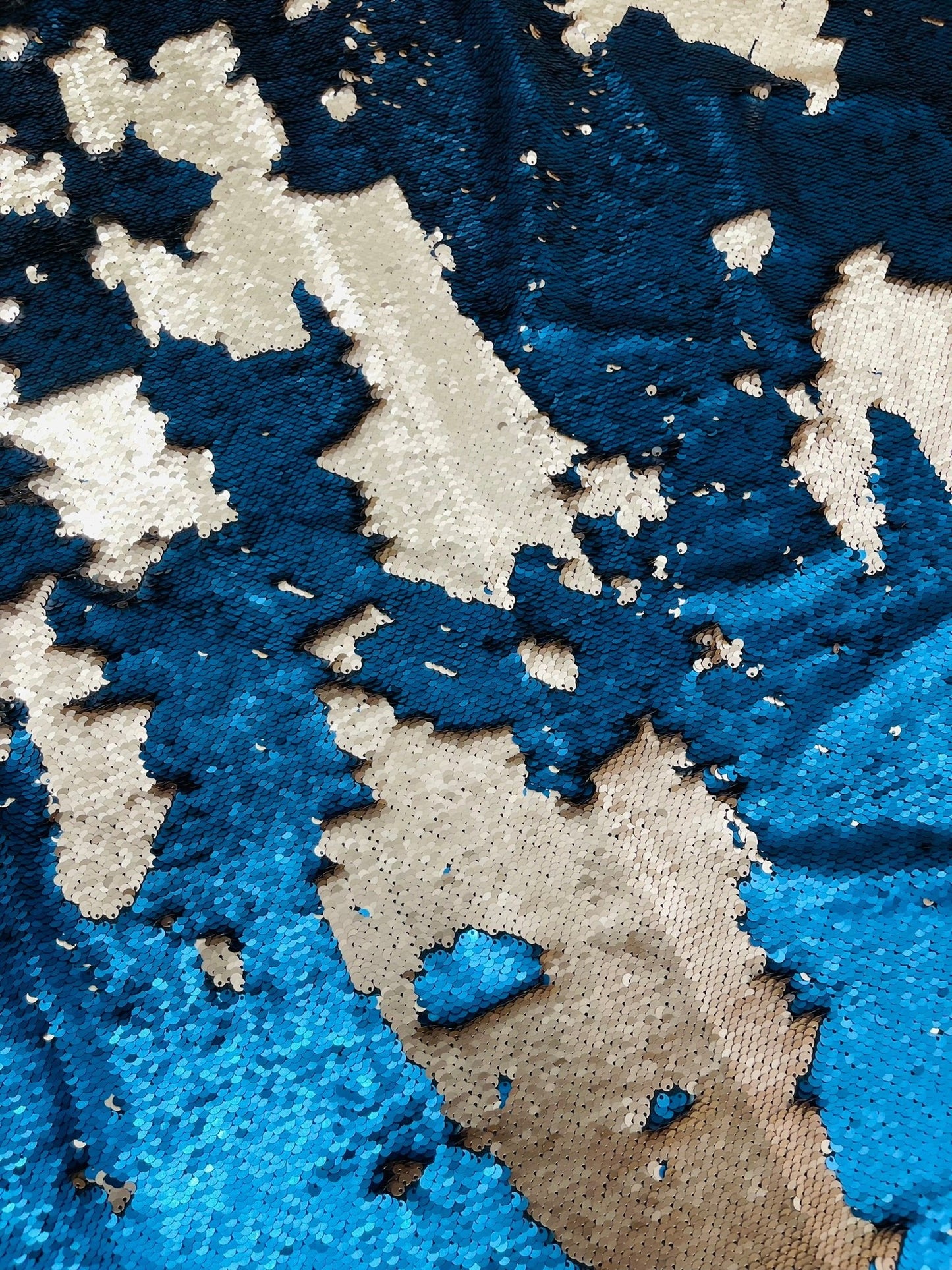 Reversible Color Changing Sequin Fabric| 54" Wide| Stretch Polyester Spandex.