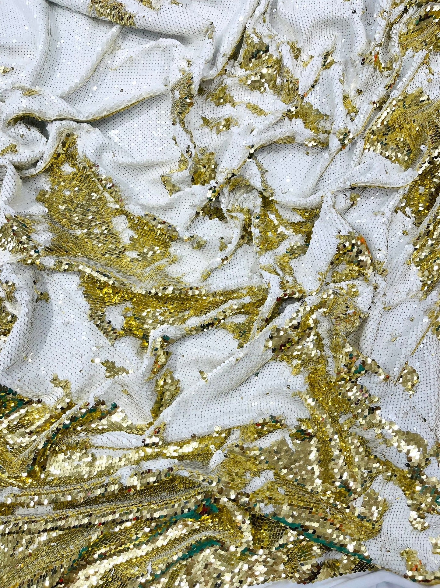 Reversible Color Changing Sequin Fabric| 54" Wide| Stretch Polyester Spandex.