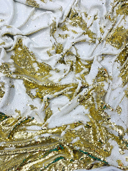 Reversible Color Changing Sequin Fabric| 54" Wide| Stretch Polyester Spandex.