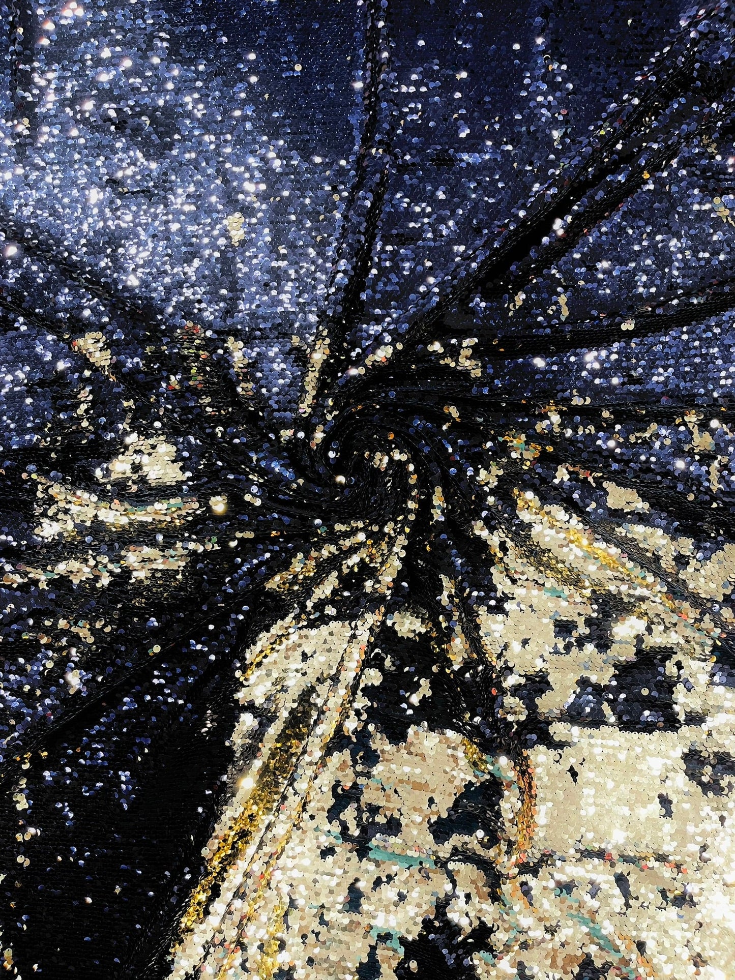 Reversible Color Changing Sequin Fabric| 54" Wide| Stretch Polyester Spandex.