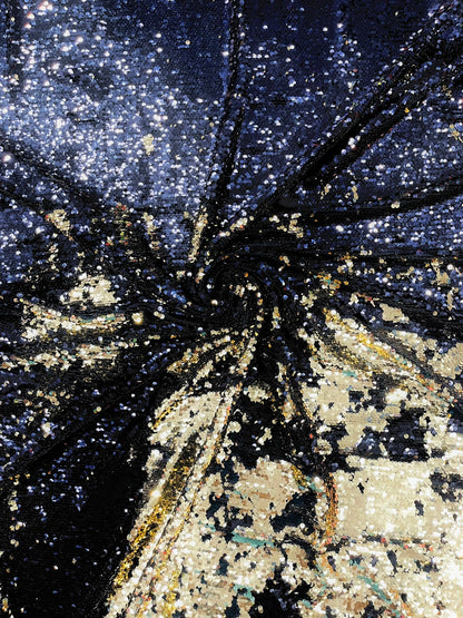 Reversible Color Changing Sequin Fabric| 54" Wide| Stretch Polyester Spandex.