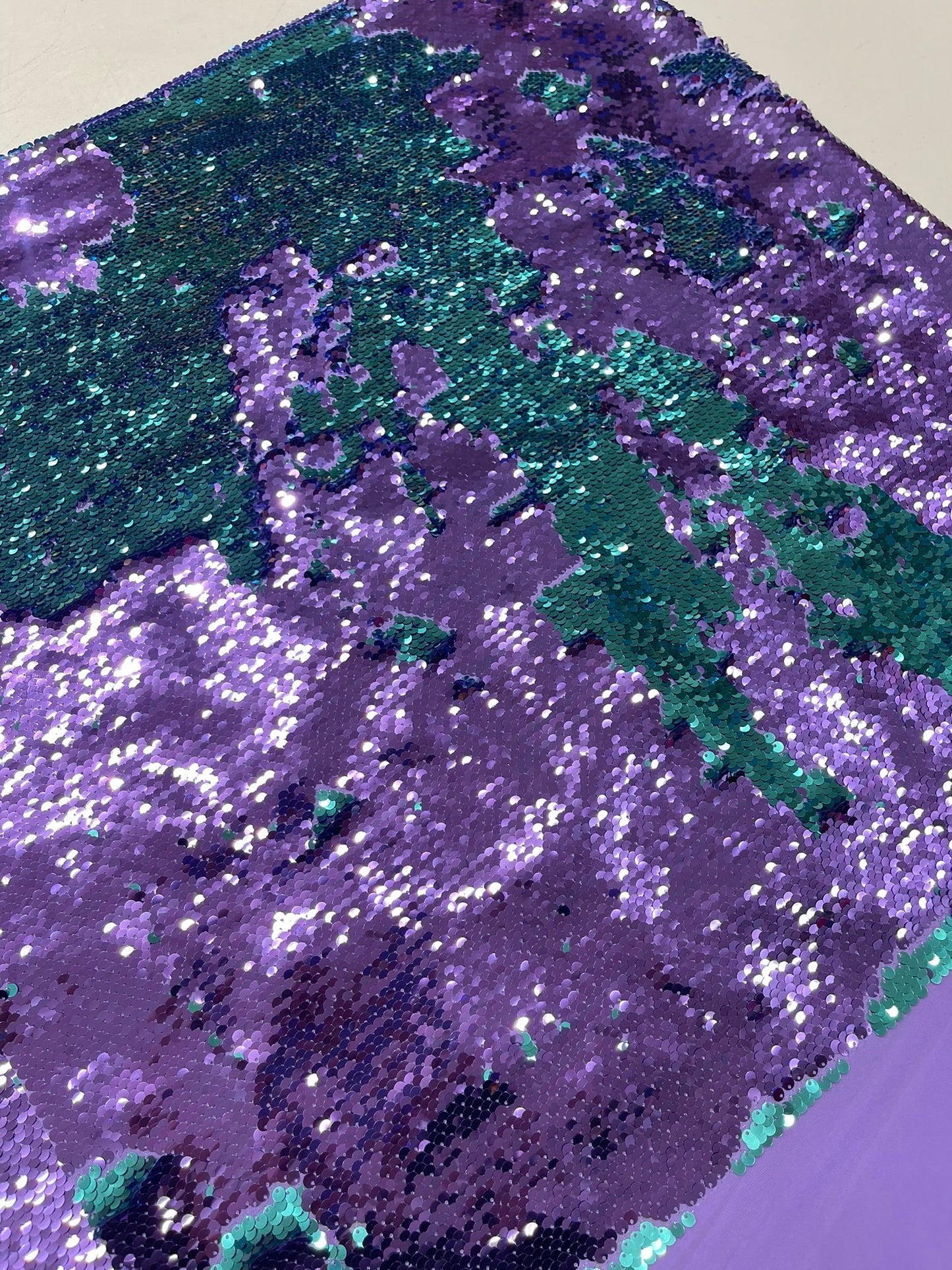 Reversible Color Changing Sequin Fabric| 54" Wide| Stretch Polyester Spandex.