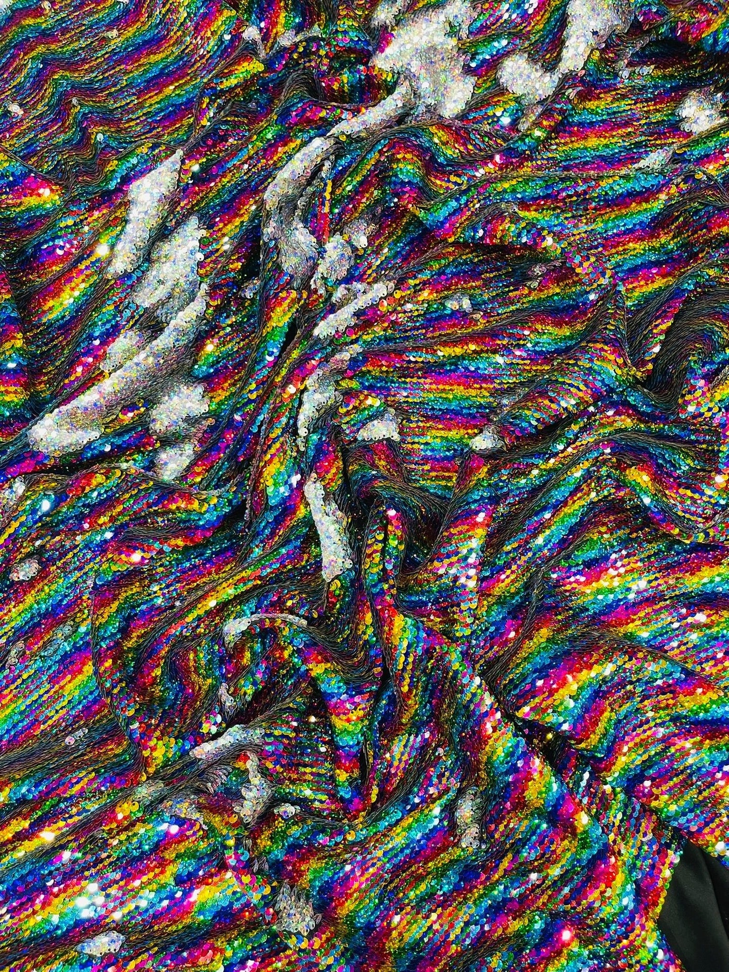 Reversible Color Changing Sequin Fabric| 54" Wide| Stretch Polyester Spandex.