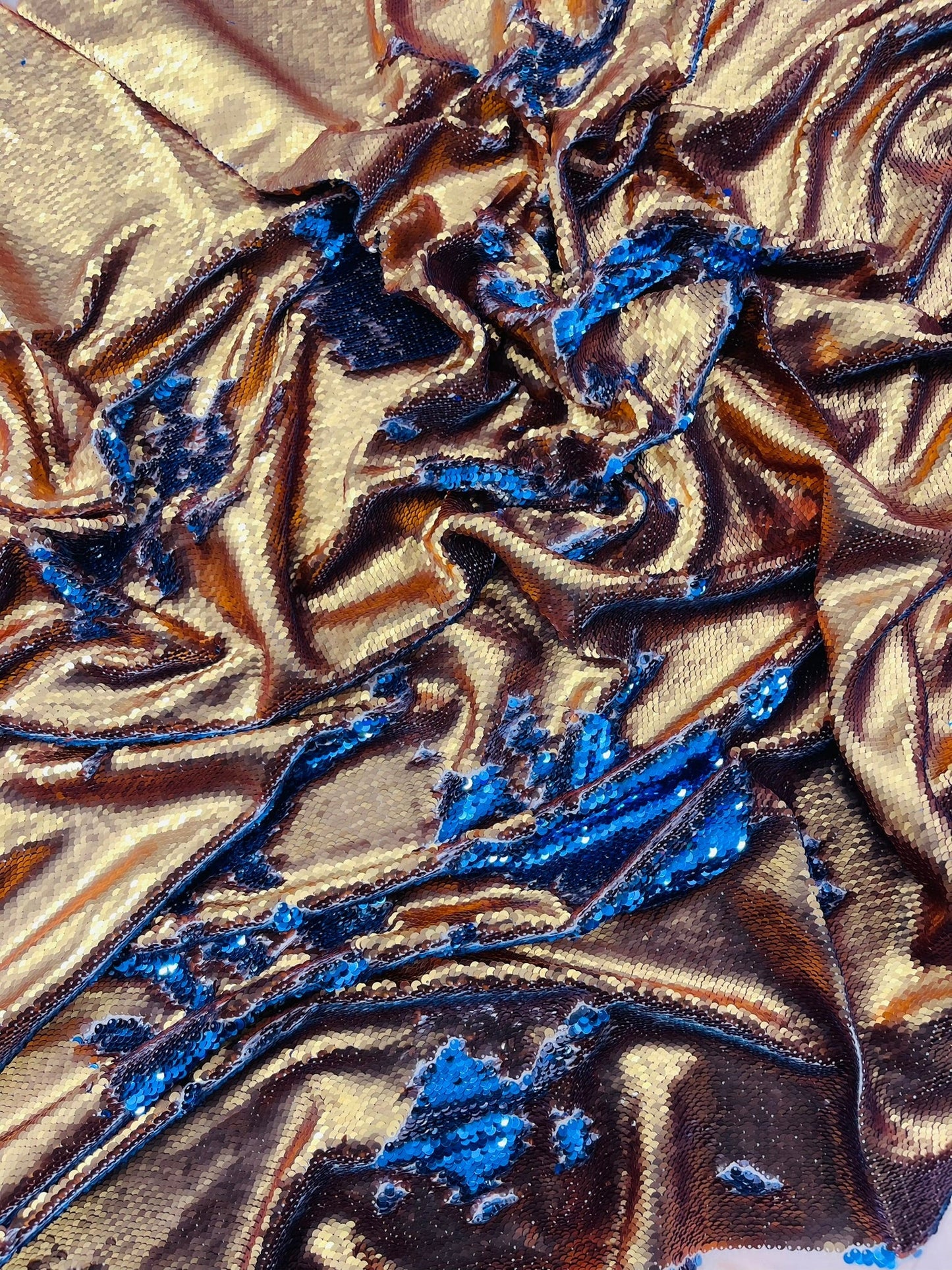 Reversible Color Changing Sequin Fabric| 54" Wide| Stretch Polyester Spandex.