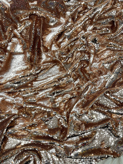 Reversible Color Changing Sequin Fabric| 54" Wide| Stretch Polyester Spandex.