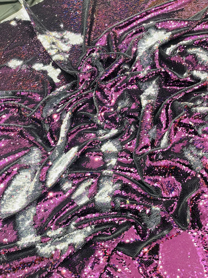 Reversible Color Changing Sequin Fabric| 54" Wide| Stretch Polyester Spandex.
