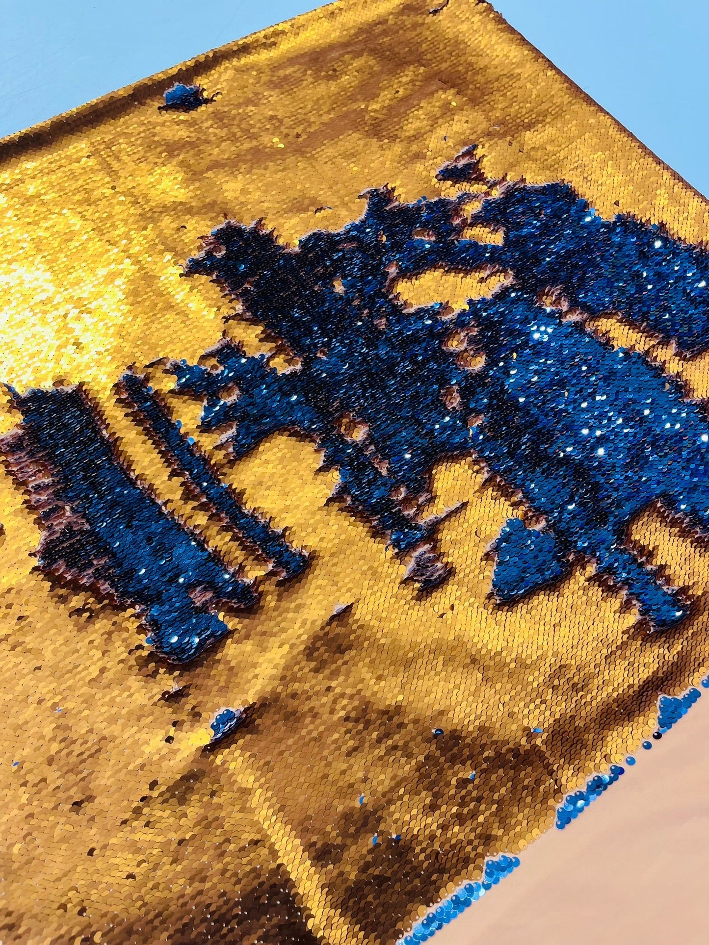 Reversible Color Changing Sequin Fabric| 54" Wide| Stretch Polyester Spandex.
