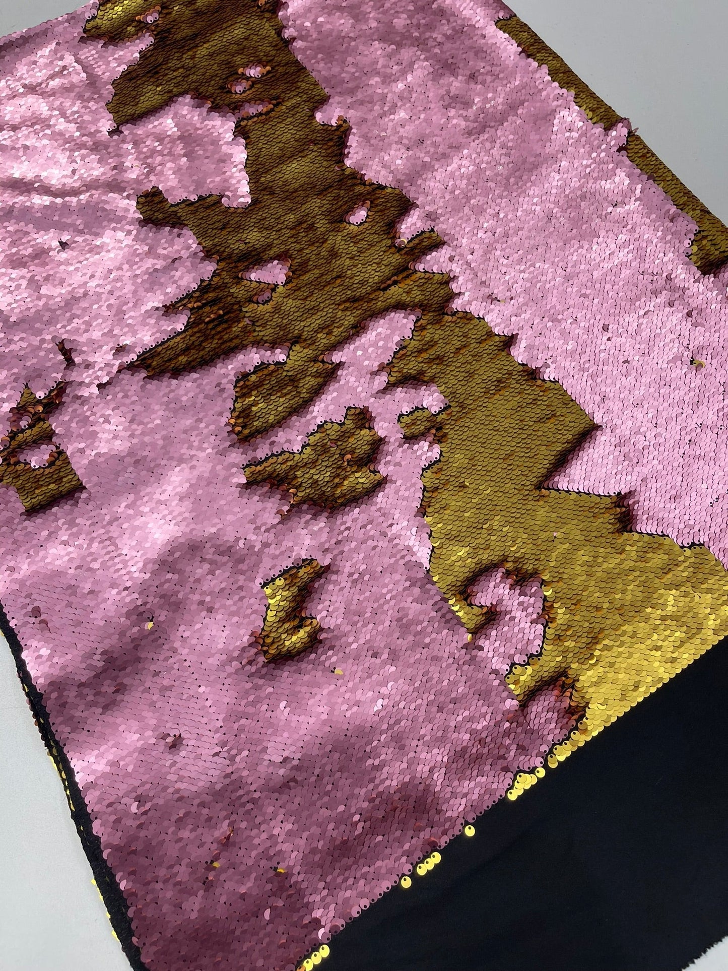 Reversible Color Changing Sequin Fabric| 54" Wide| Stretch Polyester Spandex.