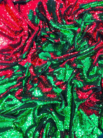 Reversible Color Changing Sequin Fabric| 54" Wide| Stretch Polyester Spandex.