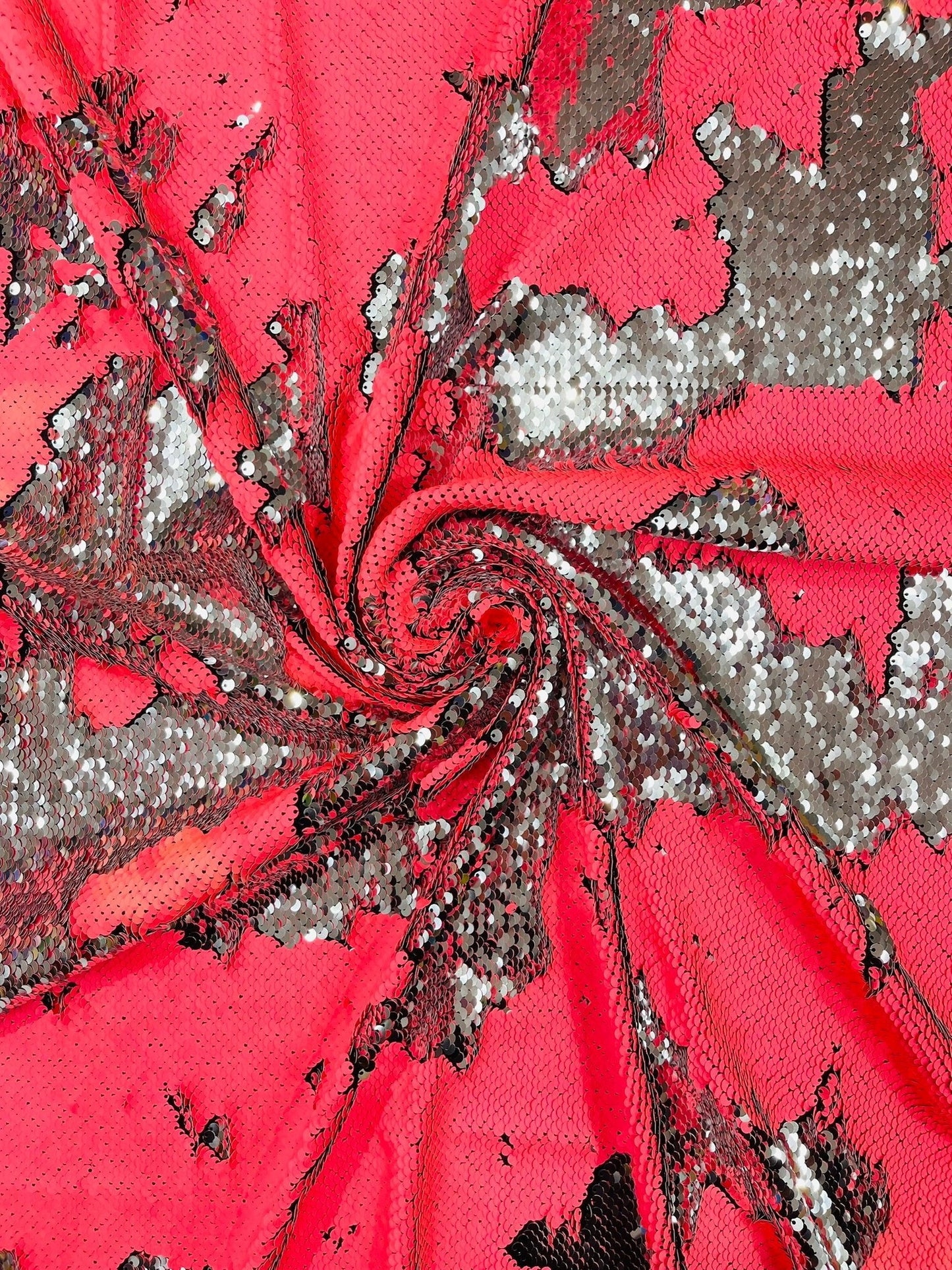 Reversible Color Changing Sequin Fabric| 54" Wide| Stretch Polyester Spandex.