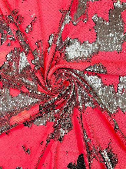Reversible Color Changing Sequin Fabric| 54" Wide| Stretch Polyester Spandex.