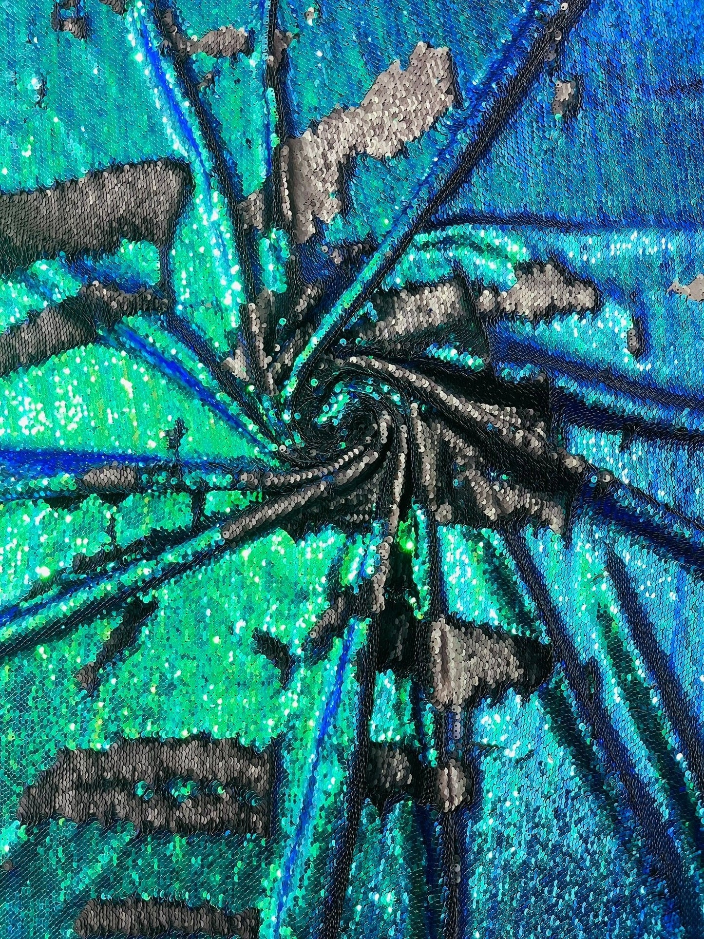Reversible Color Changing Sequin Fabric| 54" Wide| Stretch Polyester Spandex.