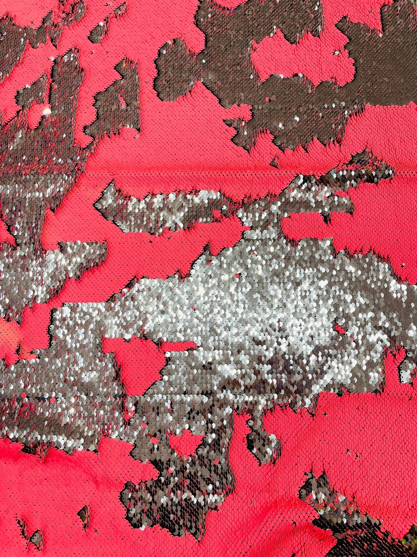 Reversible Color Changing Sequin Fabric| 54" Wide| Stretch Polyester Spandex.