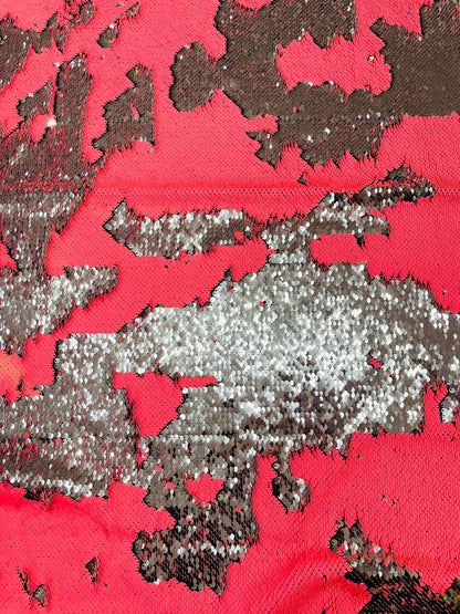 Reversible Color Changing Sequin Fabric| 54" Wide| Stretch Polyester Spandex.